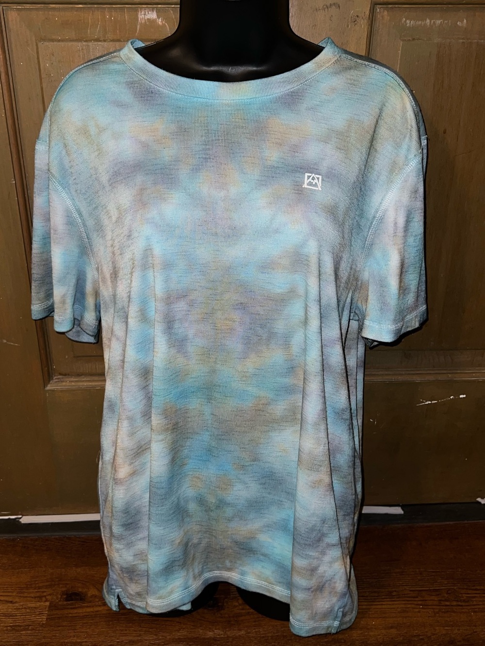 Avalanche Outdoor Tie-Dye Blue Casual Crewneck Short Sleeve Shirt Size L - Picture 3 of 7